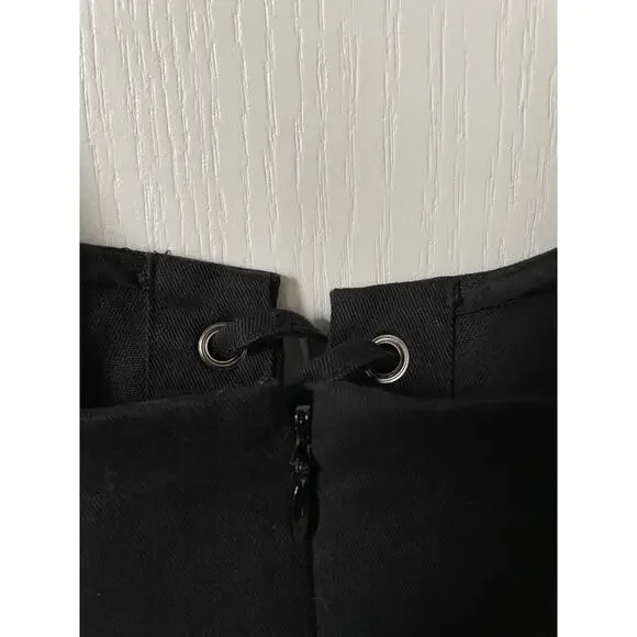 Intermix Jules Lace-Up Romper Black Size 2 - Picture 5 of 8